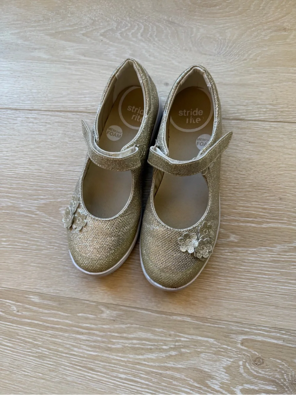 Girls' Stride Rite Holly Mary Jane Shoes - Gold 2.5W